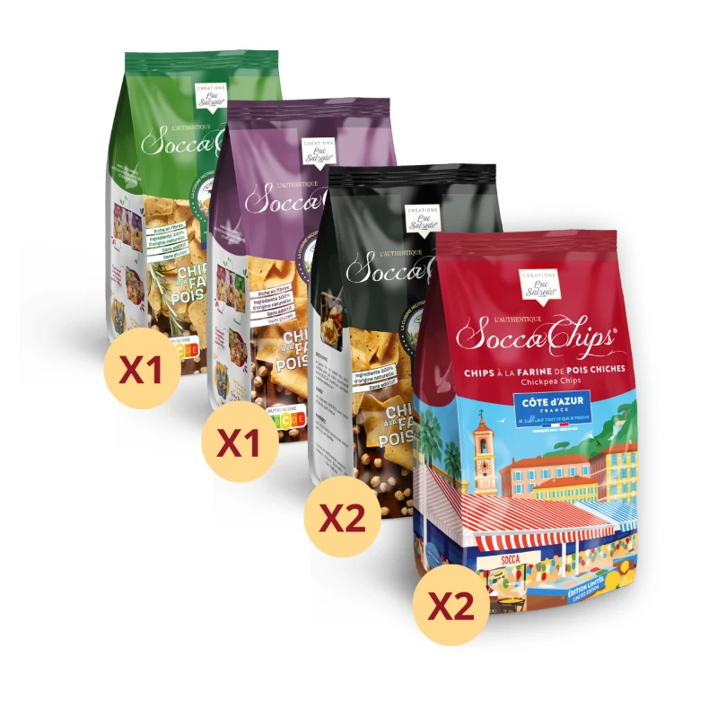 Socca Chips® MIX 4 saveurs